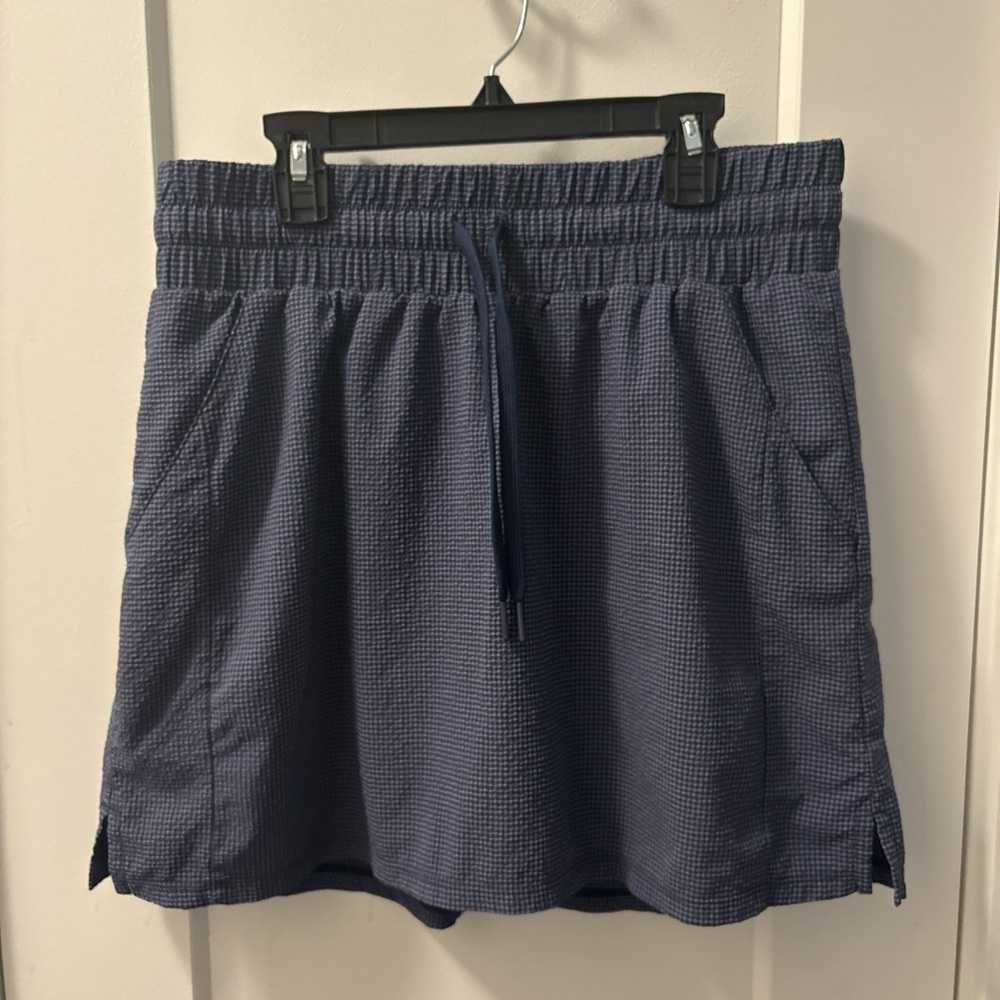 Adidas Navy Checkered Skirt